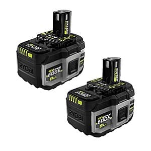2-Pk RYOBI ONE+ 18V 8.0Ah Lithium EDGE Tabless High-Performance Batteries $199 + Free S&H