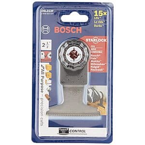 BOSCH OSL212F Swiss Made 1-Piece 2-1/2 In. Starlock Oscillating Multi Tool All Purpose Bi-Metal Plunge ($8.25 w/ Free Prime Ship from MP seller ThrHardwareSource) - $8.25