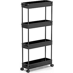 Prime Members: 4-Tier Spacekeeper Slim Rolling Storage Cart (5 colors) from $9.40 + Free Shipping