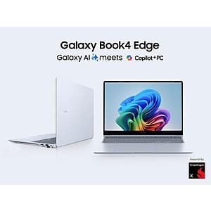 EDU/EPP: 15.6" Samsung Galaxy Book4 Edge Laptop: Snapdragon X, 16GB RAM, 512GB $375 + Free Shipping