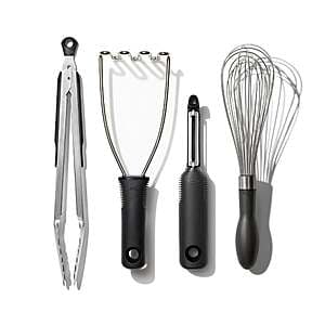 4-Pc OXO Good Grips Stainless Steel Essential Kitchen Tool Set $20 + Free S&H on $49+