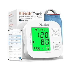 iHealth Track Smart Upper Arm Blood Pressure Monitor Cuff $16 + Free S&H w/ Amazon Prime