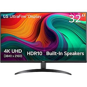 32″ LG 32UR500K-B Ultrafine 3840x2160 4K UHD 60Hz VA Monitor $200 + Free Shipping