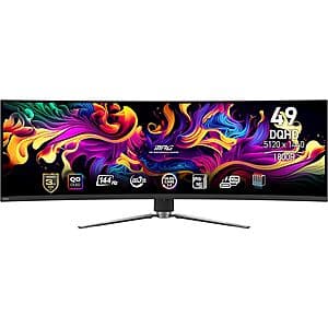 Refurbished: 49" MSI DQHD 5120x1440 144Hz Curved OLED Gaming Monitor $590 + Free Shipping w/ Prime