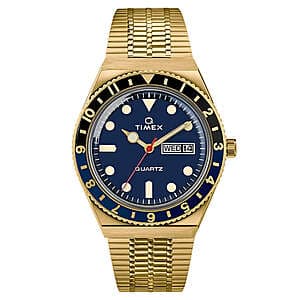 Timex Men's Q Reissue Quartz Watch w/ Blue Dial & Gold Tone Bracelet $55 + Free Shipping