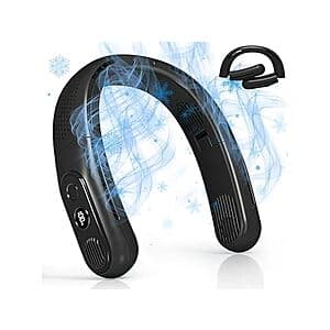 OLV 6000mAh Rechargeable 4 Turbo Portable Foldable Bladeless Neck Fan (Black) $8 + Free Shipping w/ Prime