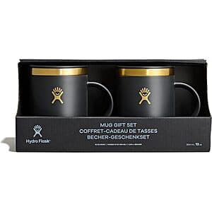 2-Pk 12-Oz Hydro Flask Insulated Stainless Steel Coffee Mug Gift Set (Black) $27.50