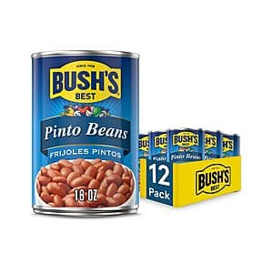 12-Count 16-Oz Bush’s Best Canned Pinto Beans $7.20 w/ Subscribe & Save