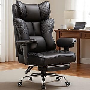GTPLAYER Big & Tall Ergonomic Gaming/Office Chair w/ Footrest & Reclining Back $150 & More + Free S&H