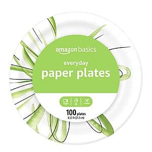100-Count 8.62" Amazon Basics Everyday Paper Plates $4.50 w/ Subscribe & Save
