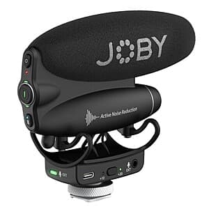 JOBY Wavo PRO Hybrid Analog/USB Camera-Mount Shotgun Microphone $30 + Free Shipping