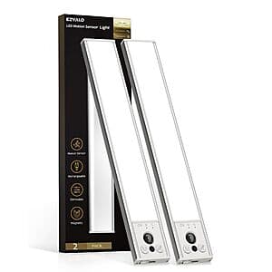 2-Pack Ezvalo 10" Rechargeable Magnetic LED Motion Sensor Lights $9.50