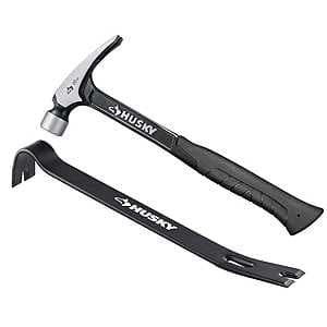 Husky 20-Oz Steel Rip Hammer & 15" Wrecking Bar $16.90 + Free S&H