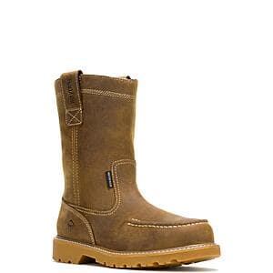 Wolverine Floorhand Moc-Toe Pull-On Soft Toe Work Wellington Boots (Dark Wheat) $65 + Free S&H