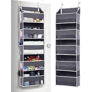 ULG Over Door Organizer w/ 5 Large & 10 Mesh Side Pockets $10.50