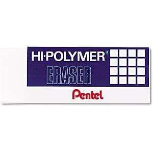 3-Pack Pentel Hi-Polymer Block Erasers (White) $2