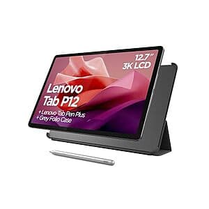 128GB Lenovo Tab P12 Tablet: 12.7" 3K, 8GB RAM, Tab Pen + Folio Case $235 + Free Shipping