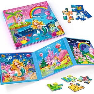 60-Piece JUANCHI 3-in-1 Magnetic Kids Puzzles (Various Designs) $7.50