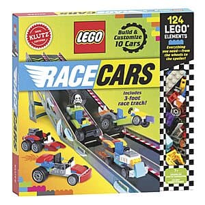 KLUTZ Lego Race Cars STEM Activity Book Kit w/ 124-Bricks (Hardcover) $21.85