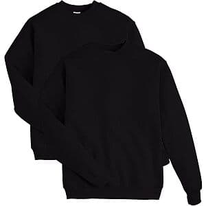 2-Pack Hanes Men's EcoSmart Fleece Pullover Crewneck Sweatshirt (Various) $13