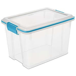 20-Quart Sterilite Clear Gasket Box with Blue Latches & Gasket $7 & More