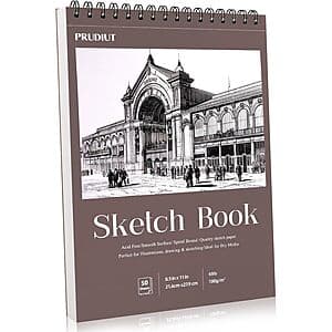 50-Sheet Prudiut Sketch Pad (68-lb/100gsm, 8.5" x 11") $2.80 & More w/ S&S