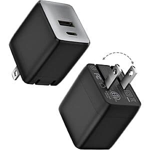 2-Pk Wegear 30W Dual-Port GaN USB-C & USB-A Wall Charger w/ Foldable Plug $10