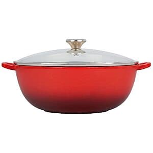 7.5-Qt Le Creuset Enameled Cast Iron Chef's Oven w/ Glass Lid (Cerise) $176 + Free Shipping