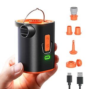 JOYROOM Rechargeable Air Pump for Inflatables w/ 4.8kPa Pressure & Camping Light $12.95