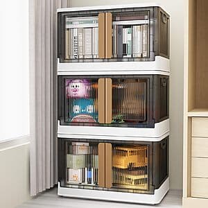 3-pk 100-qt Broview Stackable Container Bins w/ Wheels (Brown) $59.50 + Free Shipping