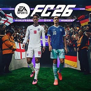 EA SPORTS FC 26 video game cover artwork featuring international football tournament theme.