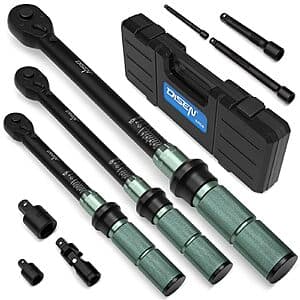 DISEN 9-Piece Click Torque Wrench Set w/ 1/4", 3/8" & 1/2" Drive Torque Wrenches $55.20 + Free Shipping