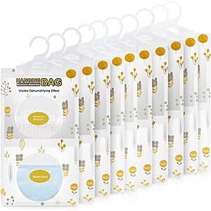 10-Pk Vacplus Closet Moisture Absorber Hanging Dehumidifier Bags (Unscented) $9.90 w/ S&S
