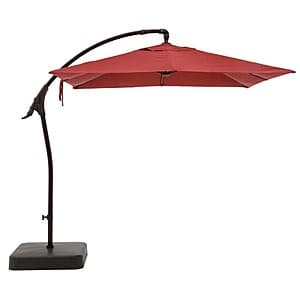8' Hampton Bay Square Aluminum & Steel Cantilever Offset Patio Umbrella (Red) $129 + Free Shipping