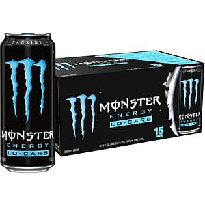 Select Accounts: 15-Pk 16-Oz Monster Energy Drink (Lo-Carb) $16.25 w/ S&S & More