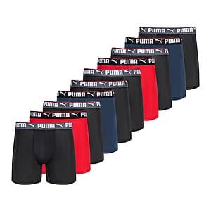 10-Pack PUMA Men's Performance Boxer Briefs (Various Colors) $26 + Free S&H w/ Amazon Prime