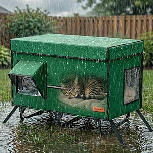 Gardner X-Large Insulated Waterproof Outdoor Collapsible Cat House $20 + Free S&H