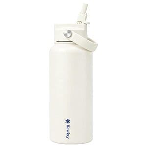 32-Oz KEWIXY Insulated Stainless Steel Water Bottle w/ Straw & Handle (various) $10.80
