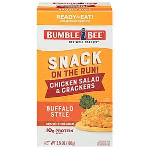 Select Accts: Bumble Bee Snack On The Run Buffalo Chicken Salad w/ Crackers $1.10 w/ S&S