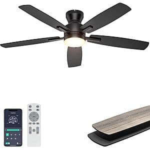 Prime Members: 42" Ohniyou Low Profile 6-Speed Flush Mount Ceiling from $40.15 & More + Free S&H