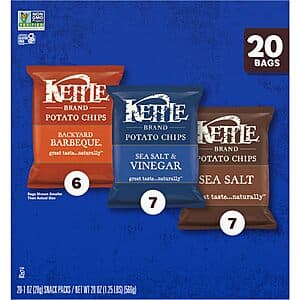 20-ct 1-oz Kettle Brand Potato Chips (Variety Pack) $7.60 w/ Subscribe & Save