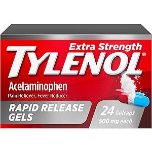 24-Ct Tylenol Extra Strength Acetaminophen Rapid Release Gels $2.45 w/ Subscribe & Save