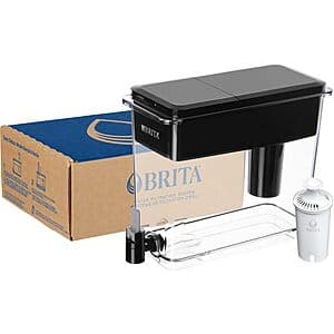 27-Cup Brita UltraMax Large Filtered Water Dispenser w/ Standard Filter (Black) $19.80