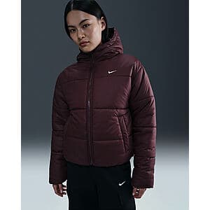 Nike Women's Sportswear Classic Puffer Jacket (Burgundy Crush/White) $63.75 + Free Shipping