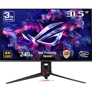 32" ASUS ROG Strix 4K QD-OLED 240Hz Gaming Monitor $899 + Free S&H
