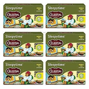 6-Pack 20-Count Celestial Seasonings Caffeine Free Sleepytime Herbal Tea $9.80 w/ Subscribe & Save
