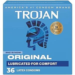 Trojan Condoms (Various): 36-Ct Trojan Original Lubricated Condoms $12.45 & More w/ S&S