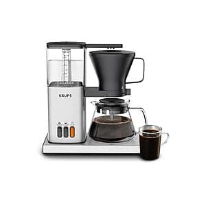 8-Cup KRUPS Essential Brewer SCA-Certified Coffee Maker w/ Blooming Technology $68 + Free S&H w/ Prime