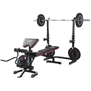 Fitvids LX600 Adjustable Olympic Workout Bench w/ Squat Rack (Bench & Rack Only) $89 + Free S/H