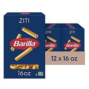 12-Pack 16-Oz Barilla Pasta: Rotini or Mini Penne $9.85, Ziti $9.35 w/ Subscribe & Save